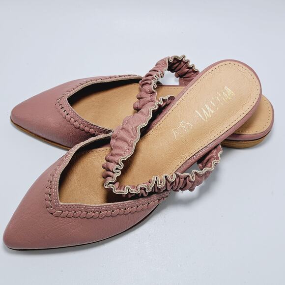 Mi,im Pink/ Mauve Leather Slip On Flat Womens size 6.5 Narrow - Picture 5 of 7